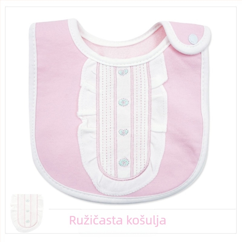Trostruko slojevita vodootporna dječja salivarna kragna - osnova 80% pamuk, 20% poliester; obrasci: jednobojni/ apstraktni/ otisak; pogodno za bebe i malu djecu 0–3 godine