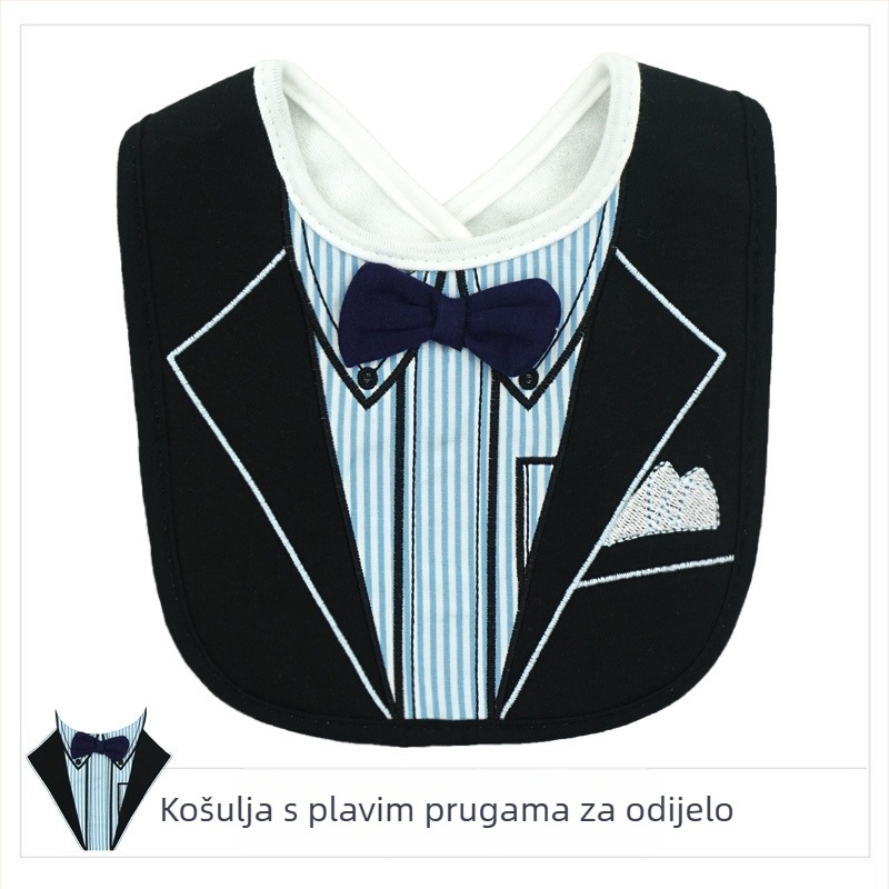 Trostruko slojevita vodootporna dječja salivarna kragna - osnova 80% pamuk, 20% poliester; obrasci: jednobojni/ apstraktni/ otisak; pogodno za bebe i malu djecu 0–3 godine