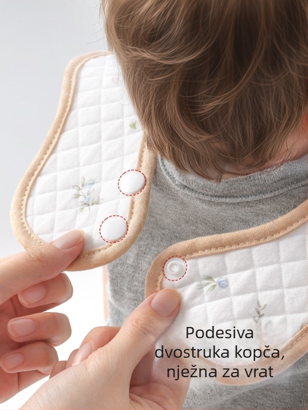 Baveta za bebe od 100% pamuka, upija i brzo suši, antibakterijska 10a, za dojenčad i djecu do 6 godina