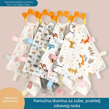 Beebi maramice za pljuvačku sa silikonovim žvaćem, pamuk Jersey i pliš velur, upijajuća, za uzrast 0–3 godine, sigurnost klase A