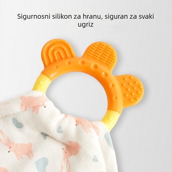 Beebi maramice za pljuvačku sa silikonovim žvaćem, pamuk Jersey i pliš velur, upijajuća, za uzrast 0–3 godine, sigurnost klase A