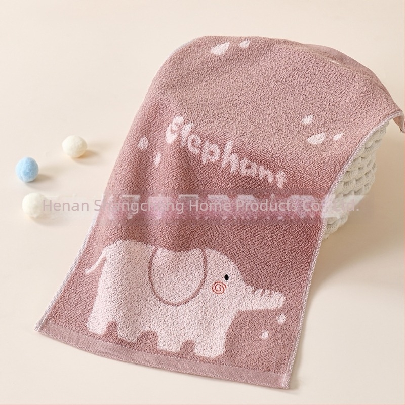 Dječji ručnik za lice Cartoon Zoo, jacquard – 100% pamuk, 32s pređa, jacquard/ravno tkanje, 50–80 g, za bebe i djecu
