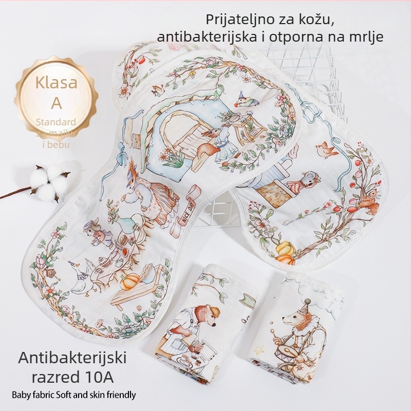 Ručnik za podrigivanje za novorođenče - bambusova vlakna, jednostavna tkanina, 50–80 g, Ručnik za bebe