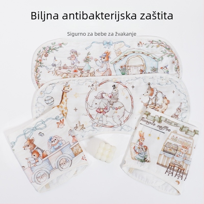 Ručnik za podrigivanje za novorođenče - bambusova vlakna, jednostavna tkanina, 50–80 g, Ručnik za bebe
