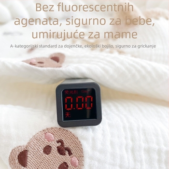 Previjački ručnik za novorođenče, 100% pamuk, sve sezone, crtani uzorak