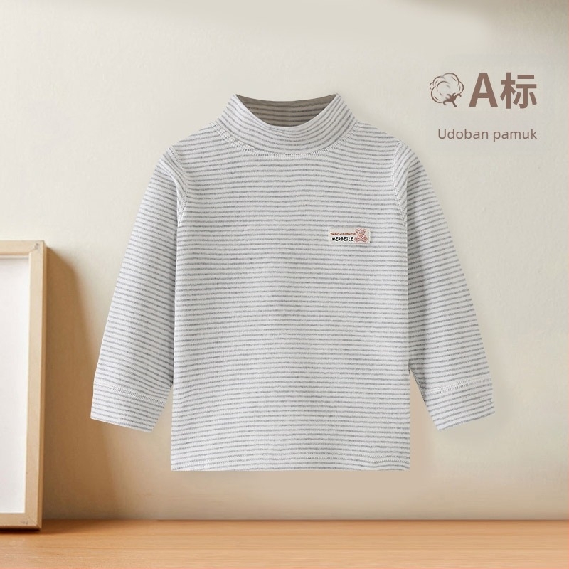 Dječji top s polu-visokim ovratnikom od pamuka za zimu, unisex, 1–3 godine, 95% pamuk
