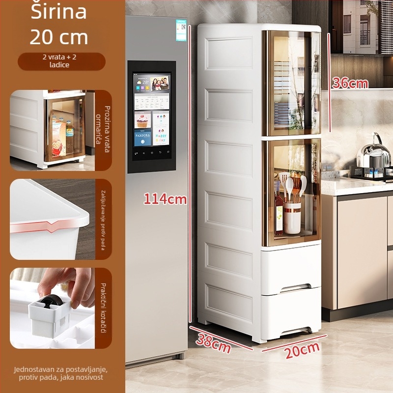 Ormar za skladištenje s otvorenim vratima za kupaonicu i kuhinju, širine 20–36 cm, za uske prostore