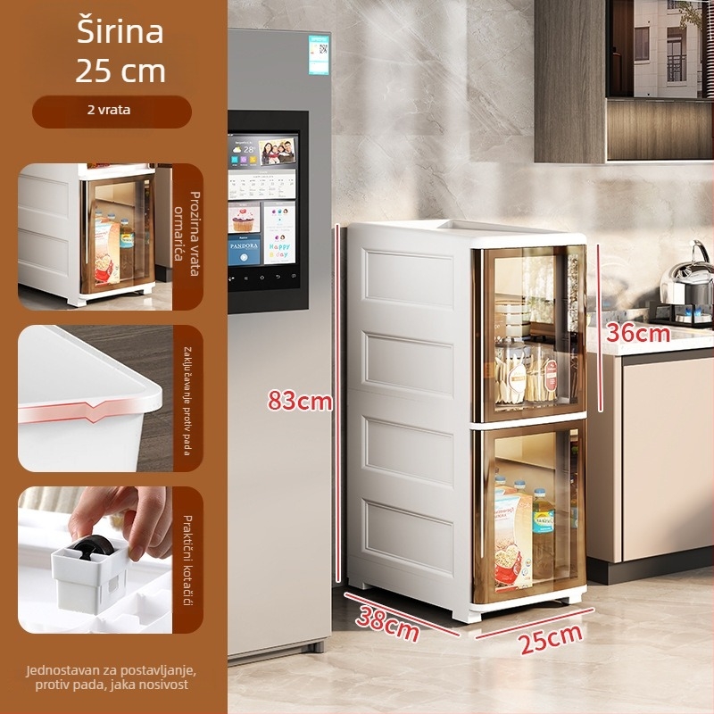 Ormar za skladištenje s otvorenim vratima za kupaonicu i kuhinju, širine 20–36 cm, za uske prostore