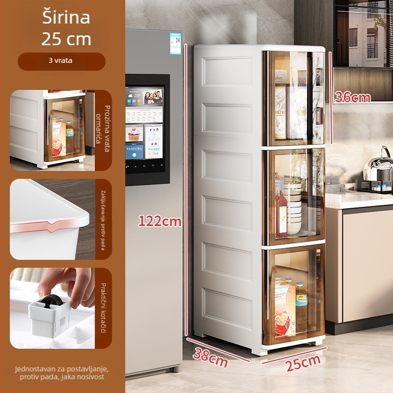 Ormar za skladištenje s otvorenim vratima za kupaonicu i kuhinju, širine 20–36 cm, za uske prostore