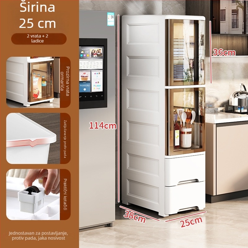 Ormar za skladištenje s otvorenim vratima za kupaonicu i kuhinju, širine 20–36 cm, za uske prostore