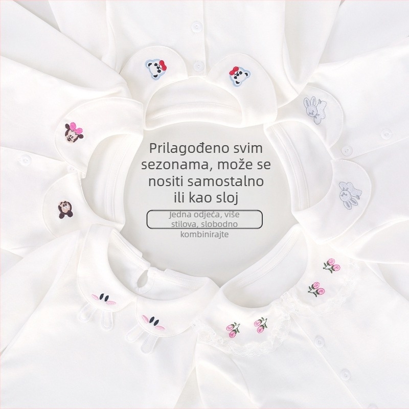 Unisex dječja majica s dugim rukavima, okrugli vrat, 90% pamuk, korejski stil