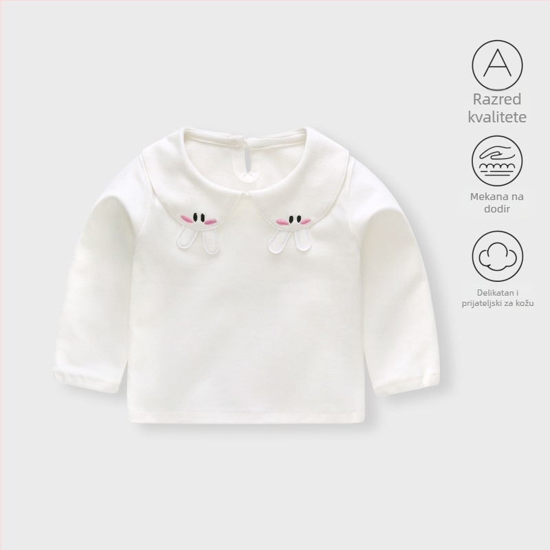 Unisex dječja majica s dugim rukavima, okrugli vrat, 90% pamuk, korejski stil