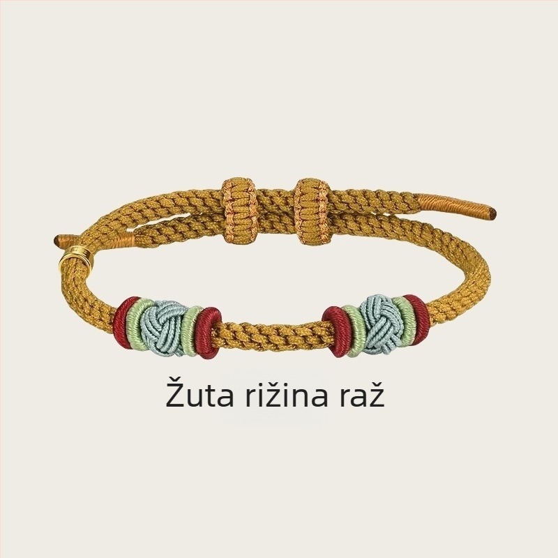 DIY pleteni narukvica od užadi, etnički stil, ručno pletena, proljeće 2025