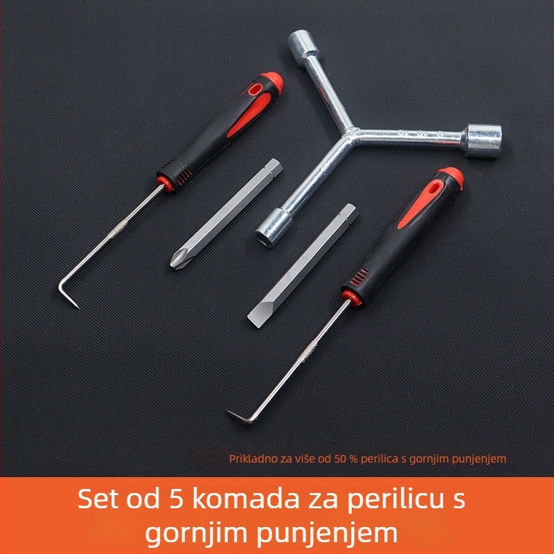 Trent Set alata za demontažu perilice s pulsatorom, 5 kom, karbonska čelika, za čišćenje unutarnjeg bubnja