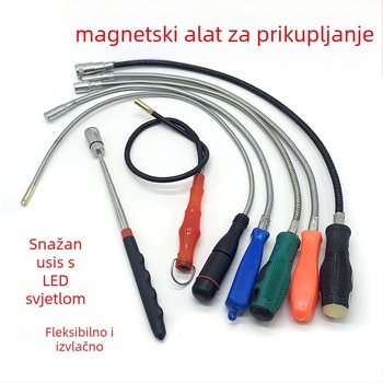 Fleksibilna magnetska štapa za vađenje vijaka – savitljiva metalna magnetska štapa za auto popravak i kućnu upotrebu (Brand: 1; Komplet: 1; Standardni alat: alat za uklanjanje; Primjena: kućna upotreba)