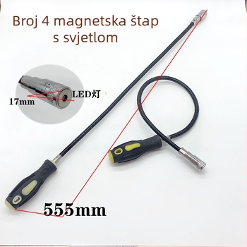 Fleksibilna magnetska štapa za vađenje vijaka – savitljiva metalna magnetska štapa za auto popravak i kućnu upotrebu (Brand: 1; Komplet: 1; Standardni alat: alat za uklanjanje; Primjena: kućna upotreba)