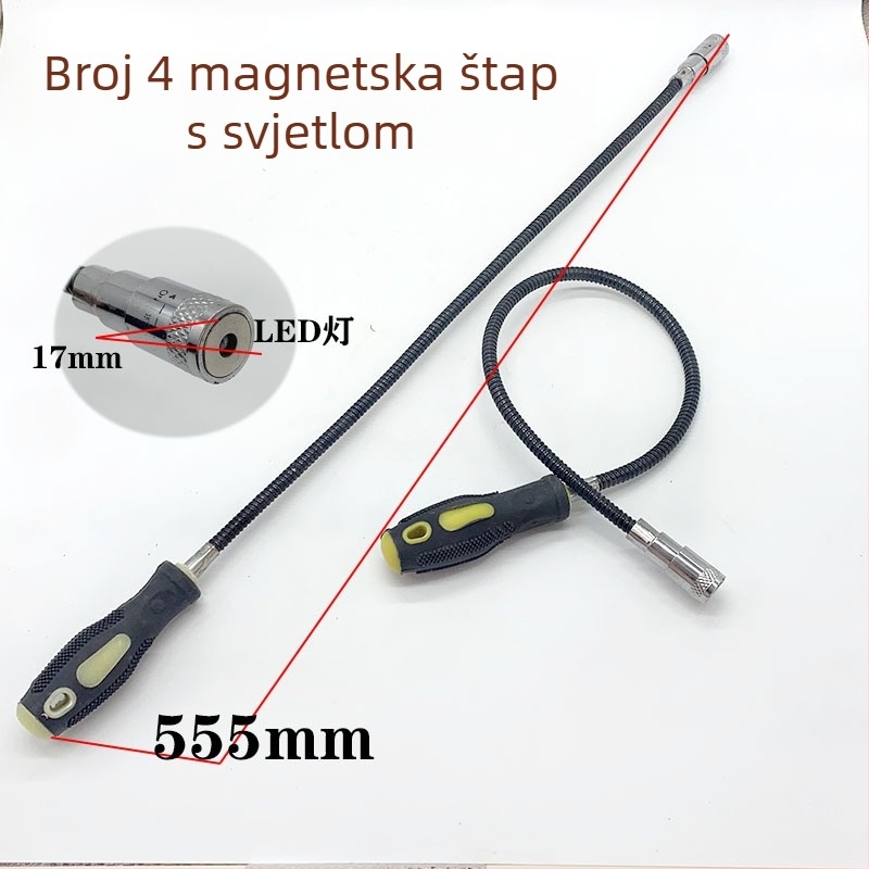 Fleksibilna magnetska štapa za vađenje vijaka – savitljiva metalna magnetska štapa za auto popravak i kućnu upotrebu (Brand: 1; Komplet: 1; Standardni alat: alat za uklanjanje; Primjena: kućna upotreba)