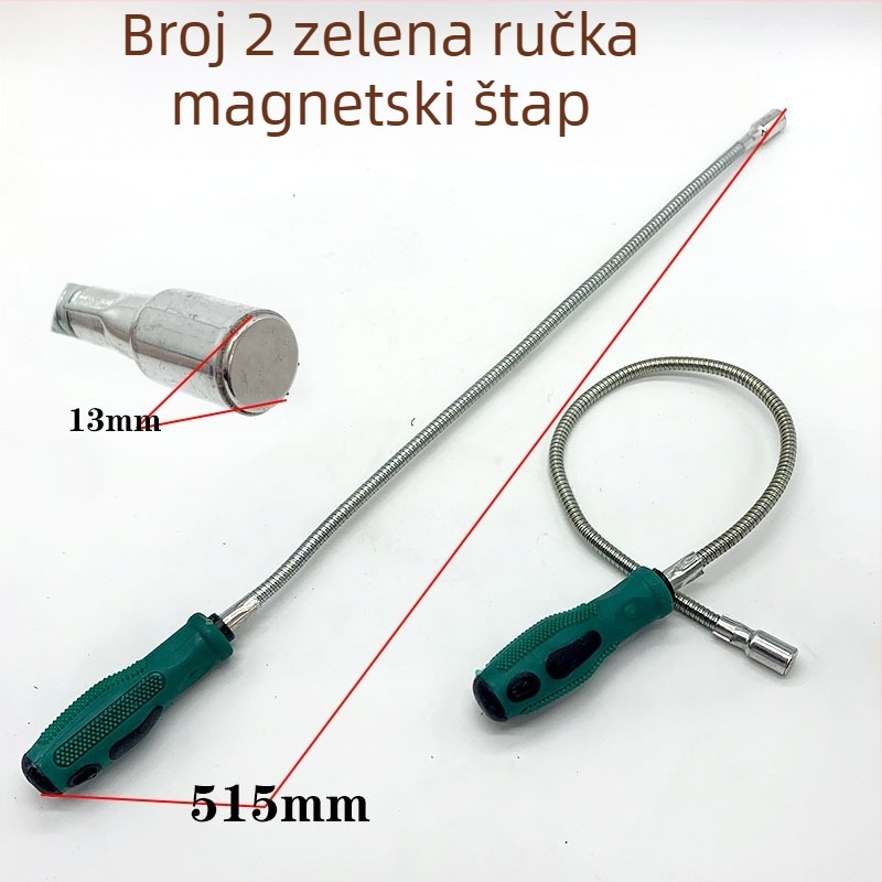 Fleksibilna magnetska štapa za vađenje vijaka – savitljiva metalna magnetska štapa za auto popravak i kućnu upotrebu (Brand: 1; Komplet: 1; Standardni alat: alat za uklanjanje; Primjena: kućna upotreba)