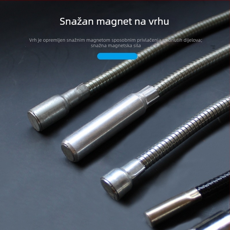 Magnetska usisna šipka – fleksibilna, za kućnu upotrebu, metrički i imperijalni format, set od 1 kom.