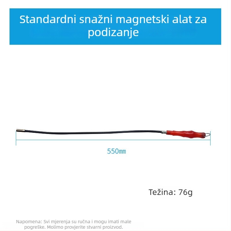 Magnetska usisna šipka – fleksibilna, za kućnu upotrebu, metrički i imperijalni format, set od 1 kom.