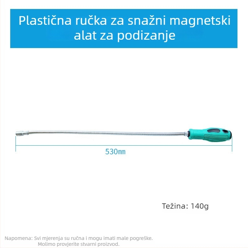 Magnetska usisna šipka – fleksibilna, za kućnu upotrebu, metrički i imperijalni format, set od 1 kom.