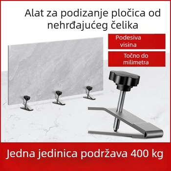 Alat za podešavanje visine pločica od nehrđajućeg čelika — uređaj za postavljanje pločica, Locator standard, 100-dijelni set