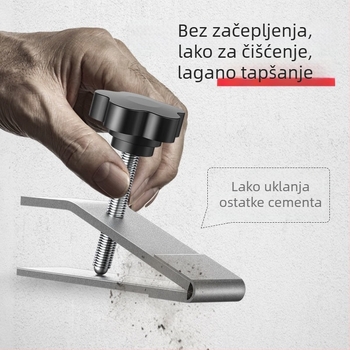 Alat za podešavanje visine pločica od nehrđajućeg čelika — uređaj za postavljanje pločica, Locator standard, 100-dijelni set