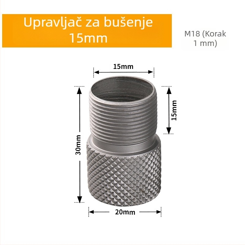 Tri u jedan alat za bušenje rupa i pozicioniranje drvenih čepova, nehrđajući čelik, 1 kom, raspon 4-15, New Wu Tools, kućna uporaba