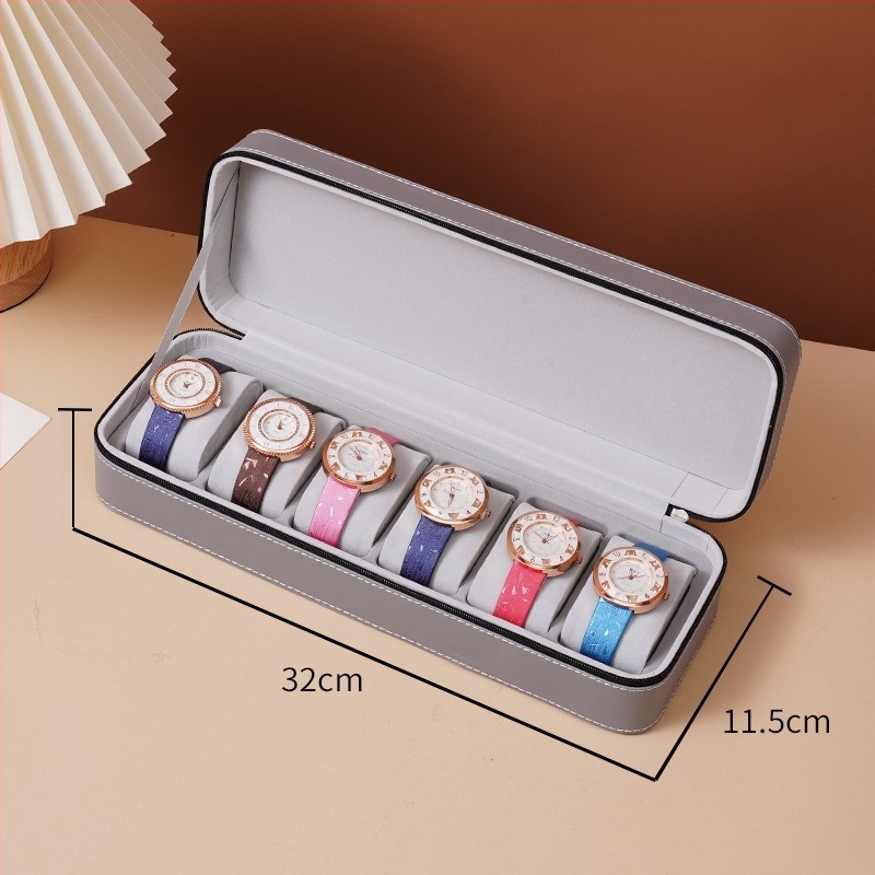Kožna kutija za pohranu satova sa zatvaračem, prenosna kutija za izlaganje satova, proljeće 2024