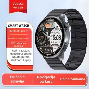 Watch5 pametni sat s 3D navigacijom, dvostruko plaćanje, NFC, magnetsko punjenje, mjerenje otkucaja srca