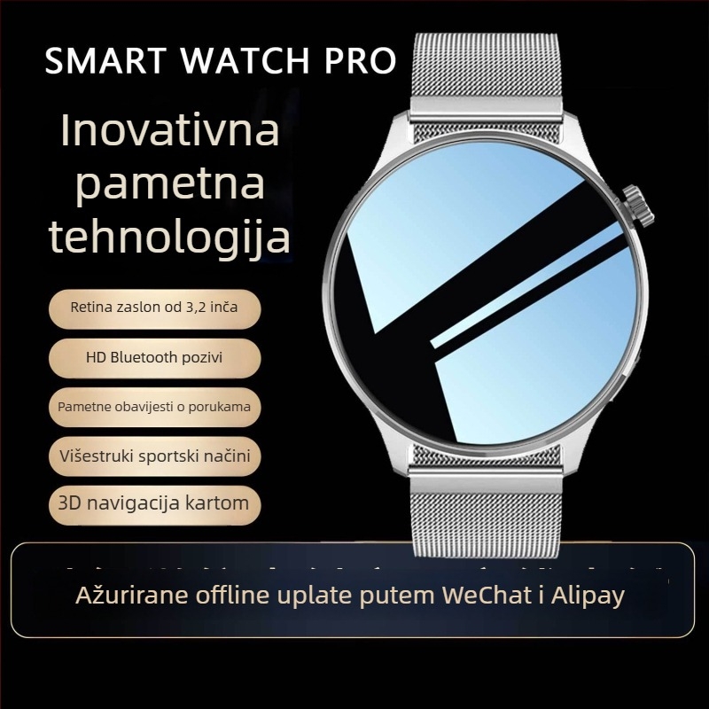 Watch5 pametni sat s 3D navigacijom, dvostruko plaćanje, NFC, magnetsko punjenje, mjerenje otkucaja srca