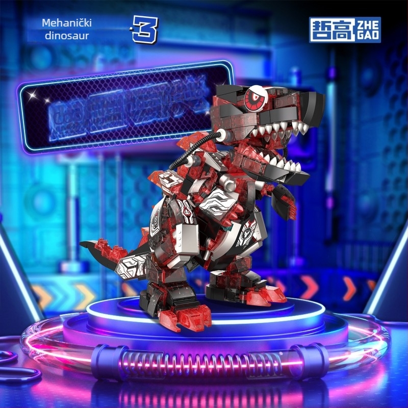 LEGO-kompatibilni set građevinskih blokova: Orangutan dinosaurus, ABS plastika, 400–800 komada, neelektrično, za uzrast 7–14 godina