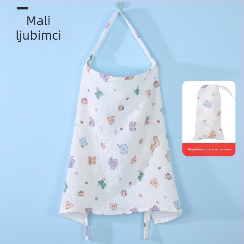 Pokrov za dojenje od čistog pamuka (>95%), unisex, diskretan pokrov za novorođenčad do 1 godine, za vanjsku uporabu