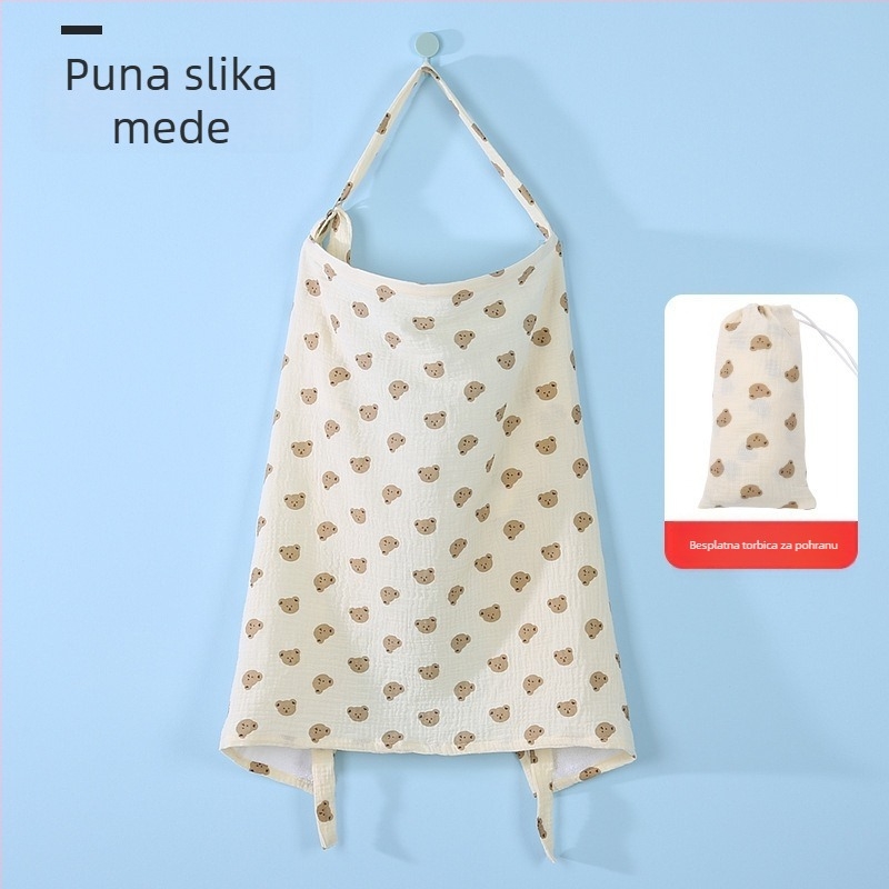 Pokrov za dojenje od čistog pamuka (>95%), unisex, diskretan pokrov za novorođenčad do 1 godine, za vanjsku uporabu