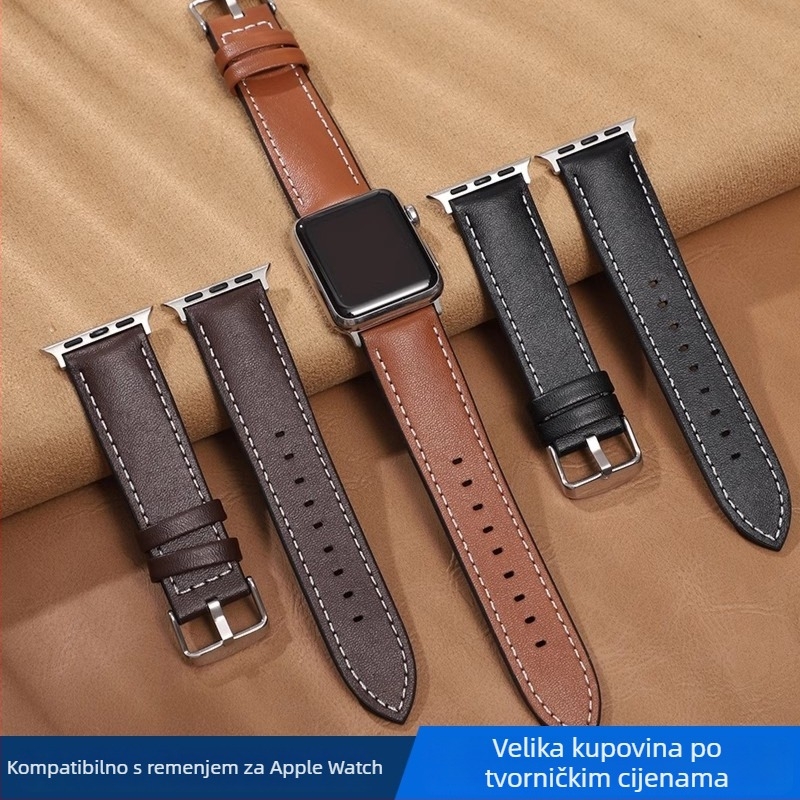 Kožni remen od umjetne kože za Apple Watch i Huawei GT5 | Umjetna koža | Kompatibilan sa S10