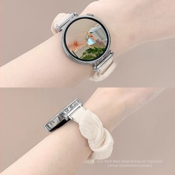 Kaiš za pametni sat s pozlaćenim premazom, kompatibilan s Huawei GT4/GT5, ženski modni stil, izlazak zima 2025