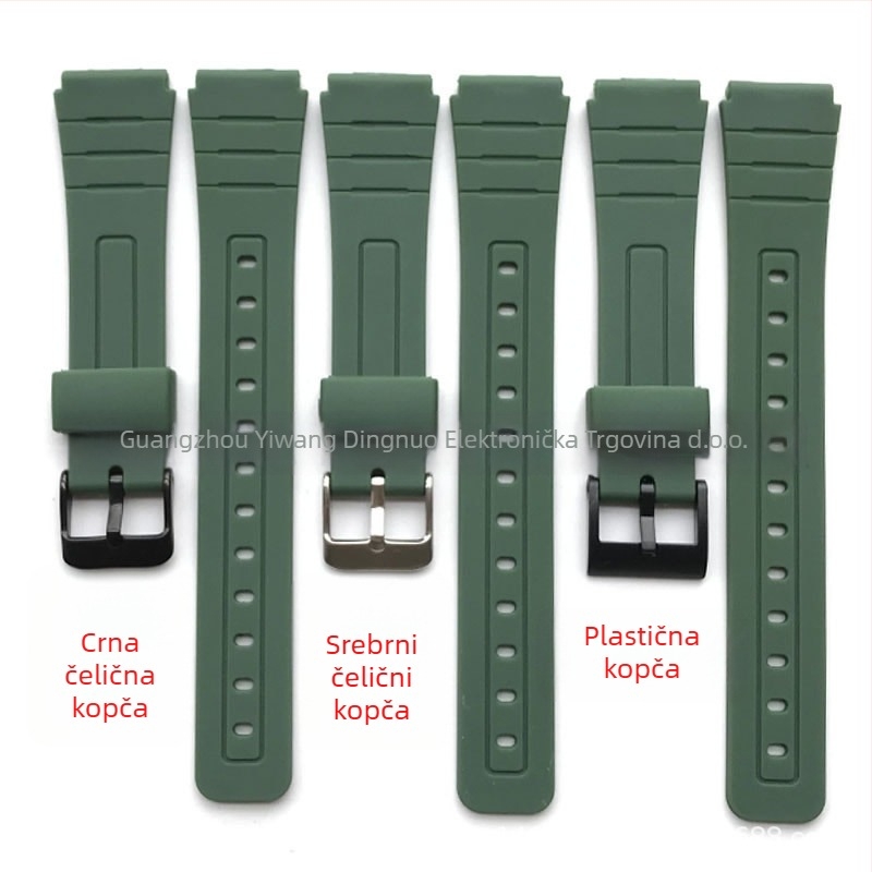 Remen za sat od smole, kompatibilan s F-91W i modelima F-84/F-94/F-105, paket 50/100, proljeće 2024