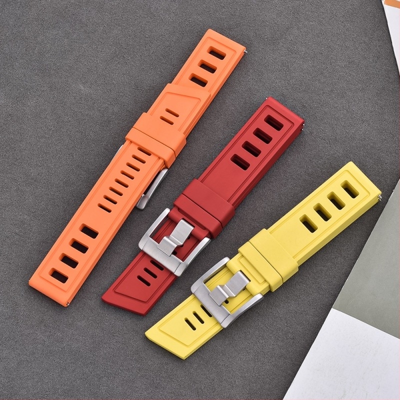 IsoFO narukvica za sat s fluor gumom FKM, trapezoidno prozirne otvore, diving remen, model FKMRS2, branda Jue Lang, proljeće 2024 izdanje