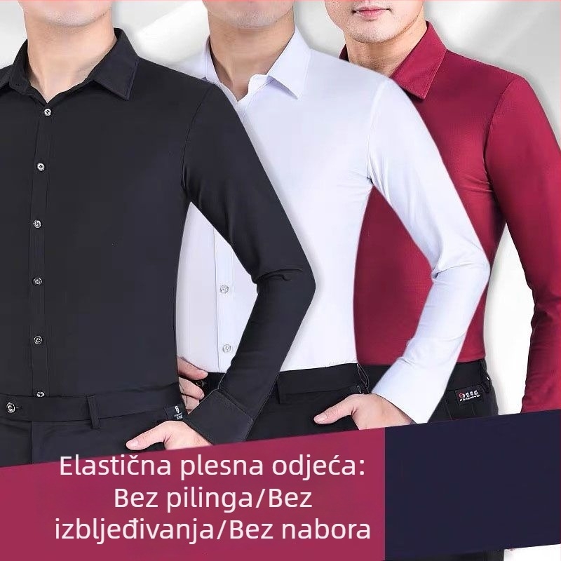 Muški plesni top – poliester tkanina, 90% poliester, Kod proizvoda C090+C091, Plesna odjeća
