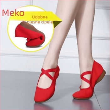 Ženske cipele za square dance – meka potplata, platneni vrh, protuklizna potplata, sve sezone, za odrasle