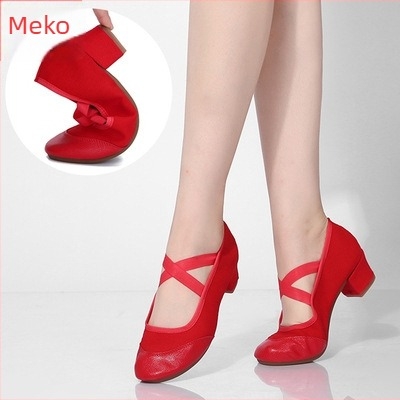 Ženske cipele za square dance – meka potplata, platneni vrh, protuklizna potplata, sve sezone, za odrasle