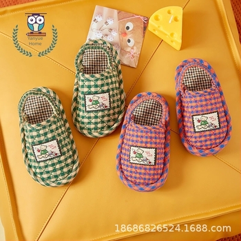 Dječje unutarnje cipele s mekanom potplatom, tiho hodanje, unisex, pamučne kućne papuče s karikaturnim motivom, jesenski stil