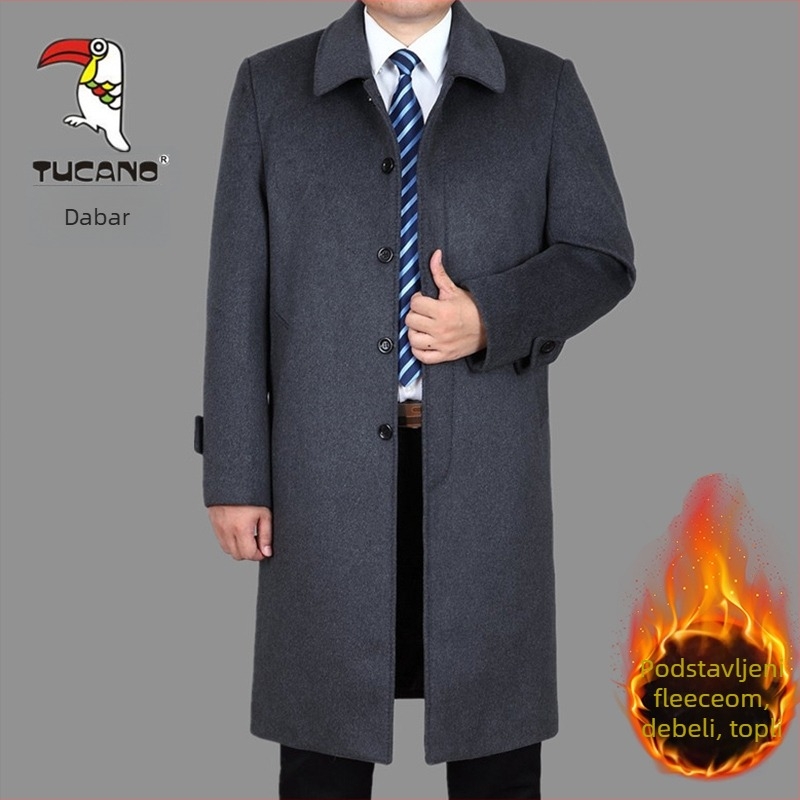 Damski vuneni kaput, stil princeze, srednja duljina, jednostruko kopčanje, vuneni materijal