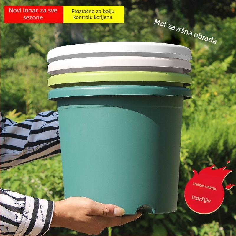 Saksija za kontrolu korijena od smole, podna stativa, jednostavan stil