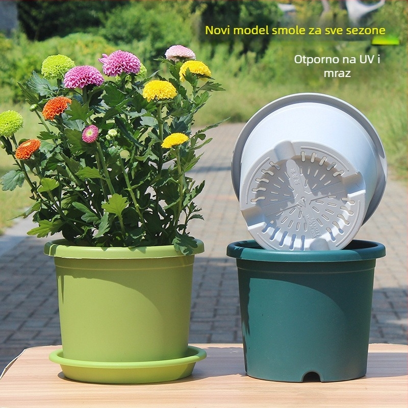 Saksija za kontrolu korijena od smole, podna stativa, jednostavan stil