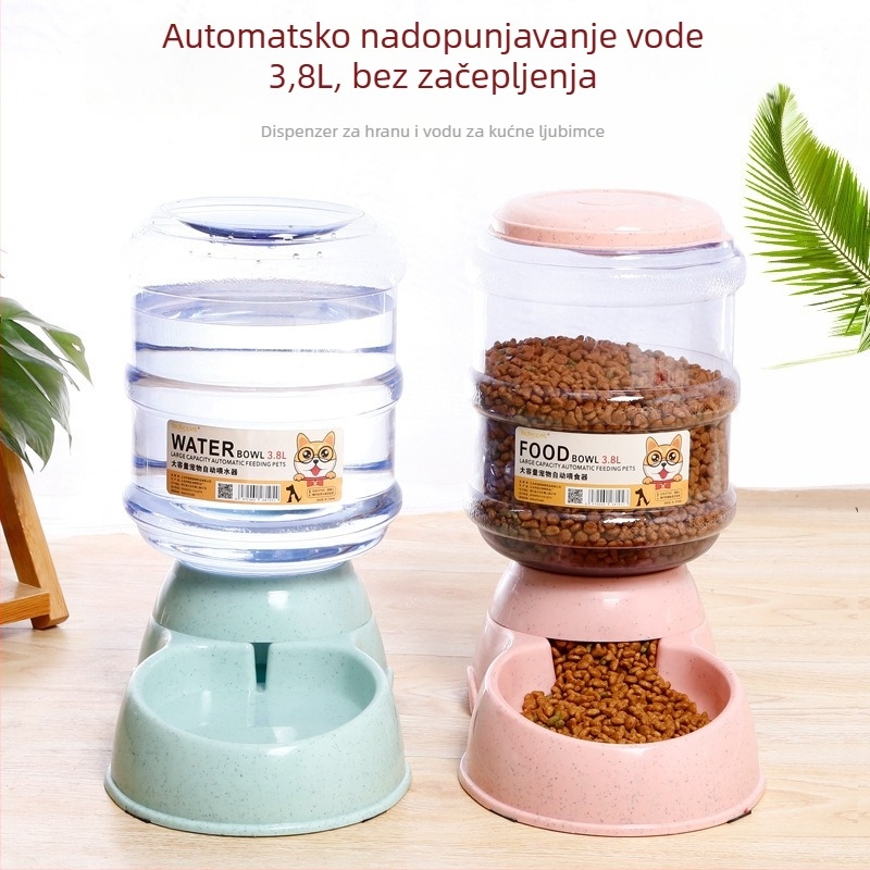 Universal 3.8L automatska posuda za vodu za mačke i hranilica