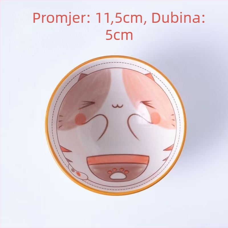 Keramička zdjela za mačke s potporom za vrat, sprječava prosipanje, podignuta nagiba, za mačiće