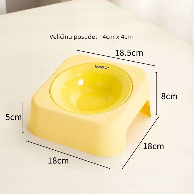 Keramička posuda za mačke s nosačem, dizajn UFO, plitak otvor — Marka Knowledge; Materijal: keramika; Za mačke; Hrana za kućne ljubimce