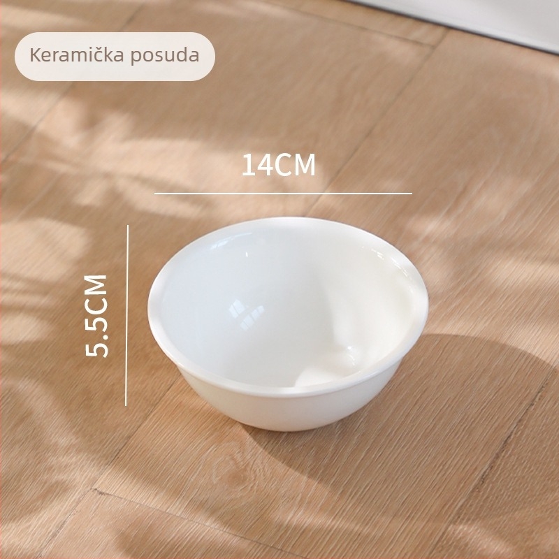 Zidna posuda za hranjenje mačaka, plastična osnova s keramičkim ili nehrđajućim čeličnim posudom, dizajn koji štedi prostor