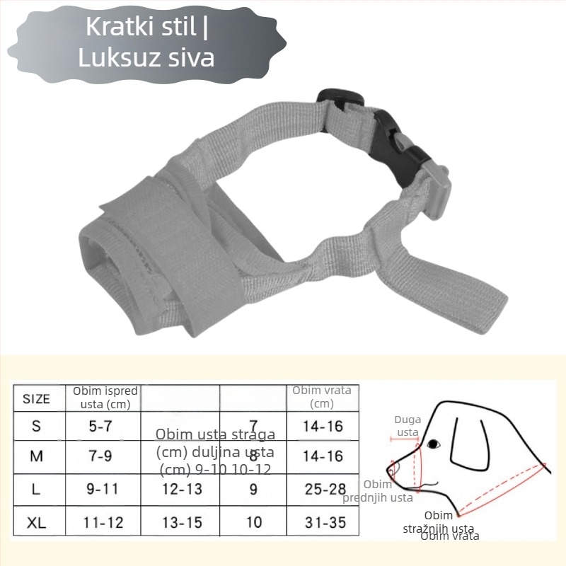 Psi muzzli za sprječavanje jedenja i lizanja, dizajn protiv lajanja i opadanja dlake, materijal: svila s cvjetnim uzorkom, bez uvoza, IP nije ovlašten